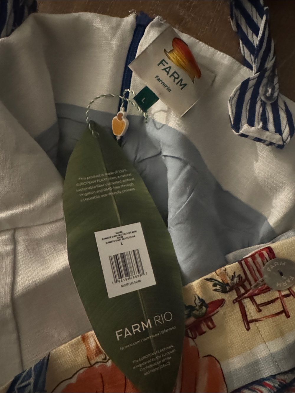 Farm Rio Multicolor Summer Diary Mini Dress - Picture 3 of 3